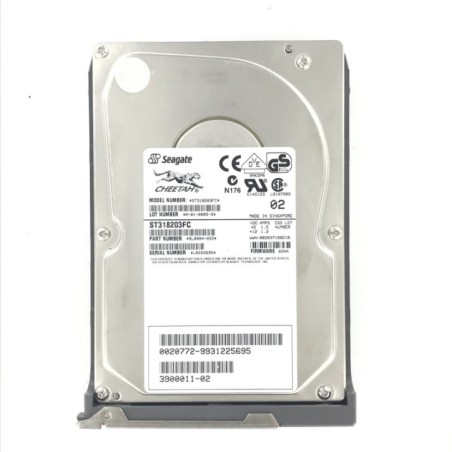 SUN 5404191-01 18.2GB 10K FC-AL Hard Disk Drive with Bracket 540-4191-01 3900011-02 ST318203FC 9L8004-022