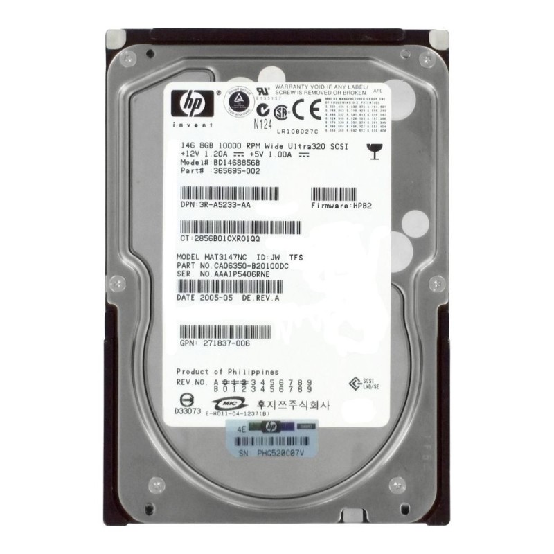 HP COMPAQ 146.8GB 80PIN Internal 10000RPM 3.5"