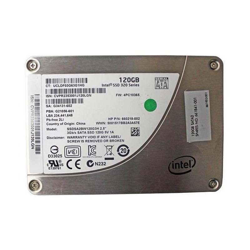 HP 660218-002 120Gb SSD 3Gb/s 2.5 SSDSA2BW120G3H