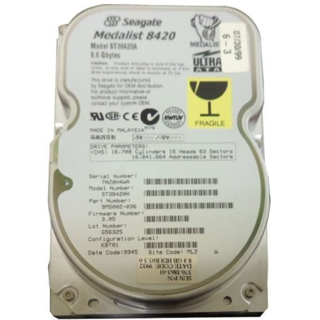 SUN ST38420A 8.4GB 3.5 5400 RPM IDE Hard Drive 9M5002-036 370-3863