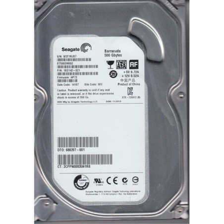 HP 1BD142-021 500GB 7.2K rpm SATA HDD ST500DM002