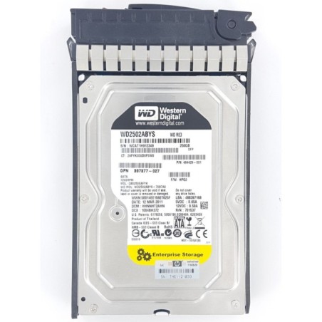 HP 571516-001 WD2502ABYS 250GB SATA 7200RPM DRIVE W Tray 484429-001 397377-027