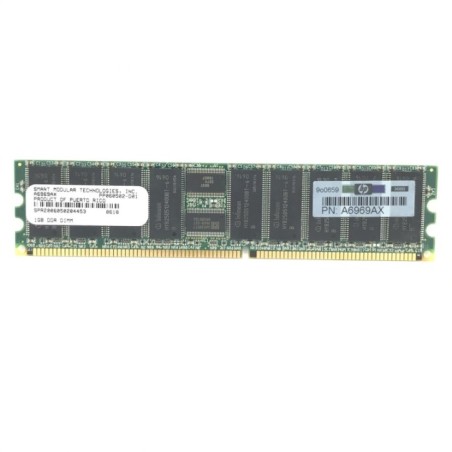 HP A6969AX 1GB DDR-266MHz PC2100 ECC Registered CL2.5 184-Pin DIMM Memory