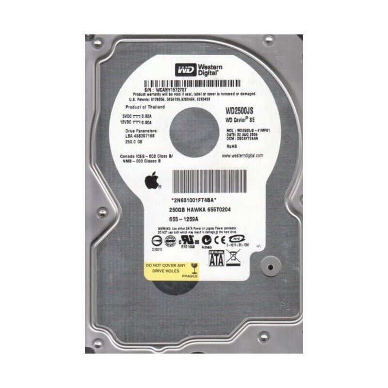 Western Digital Disque Dur 250Gb Caviar 3.5" SATA