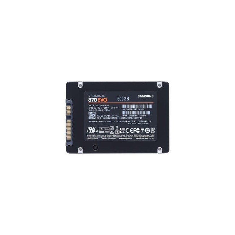 Samsung MZ-77E500 SSD 870 500GB SATA.