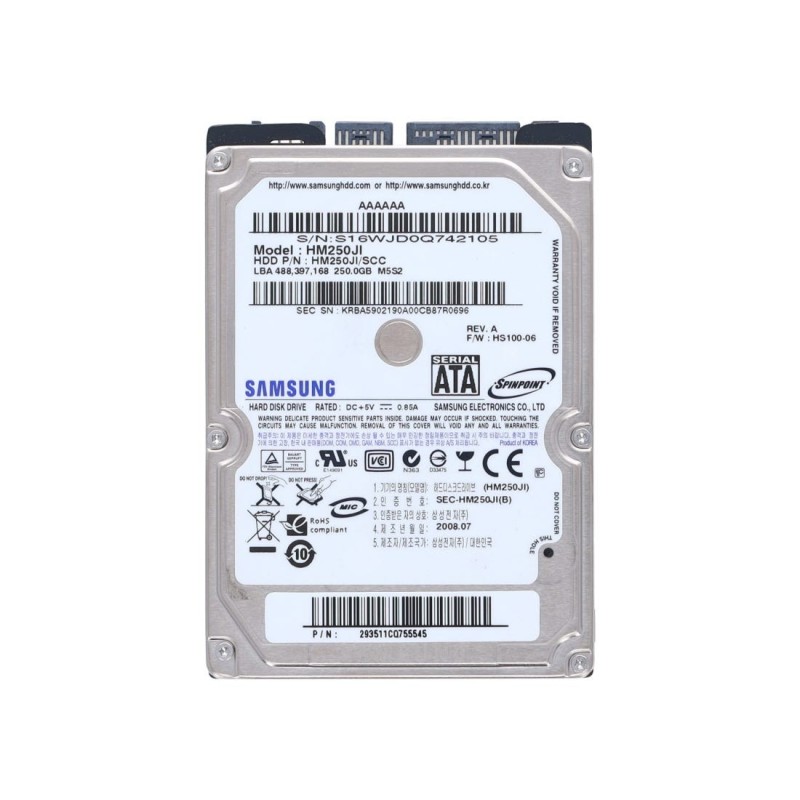 SAMSUNG HM250JI 250GB 5.4K 2.5INCH SATA HDD