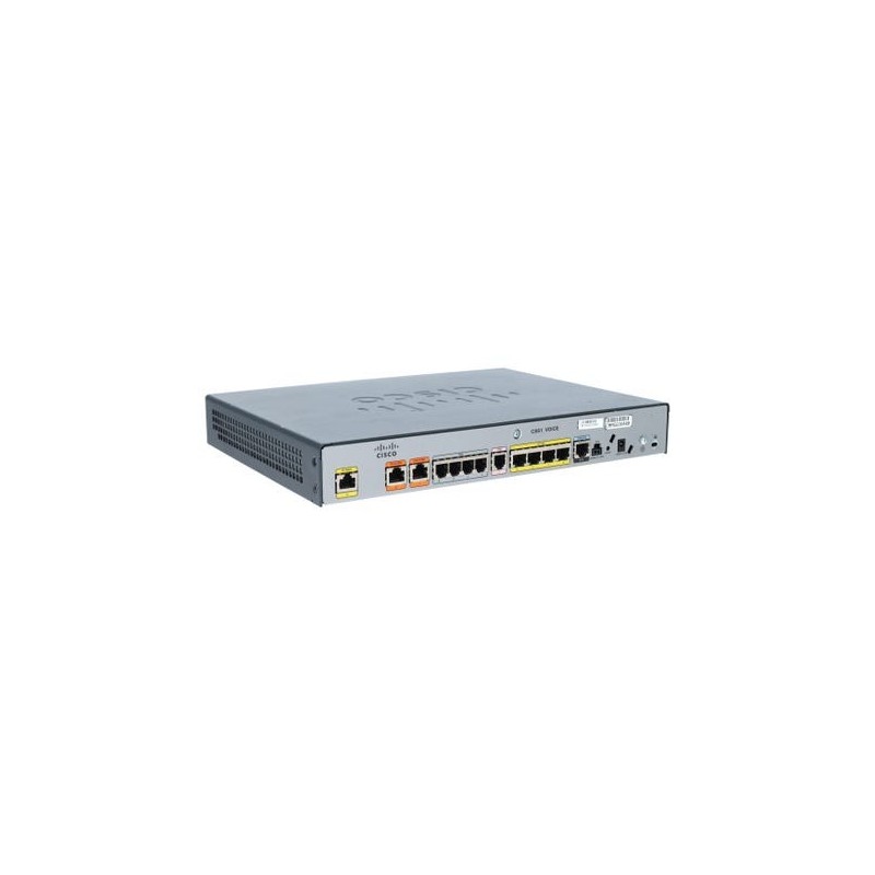 Cisco C881-V-K9 880 Series Routeur de Services 4 Ports LAN 10/100 1 Port WAN 10/100, 1 Port Console et 1 Port USB.